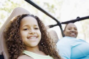 little girl with braces